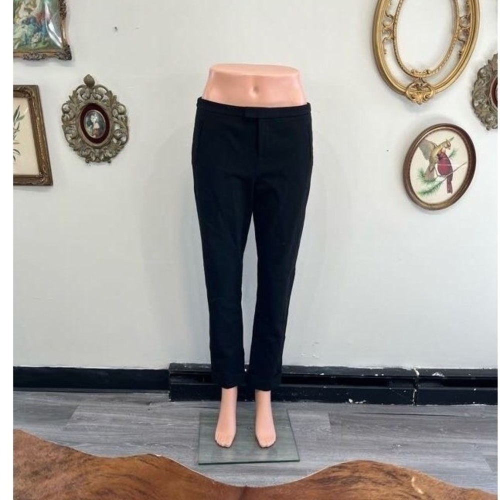 ATM Anthony Thomas Melillo Black Ponte Slim Pants Side Pockets